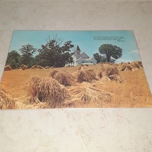 Vintage Placemat PSALMS 104:14 Bible Verse Bright Of America